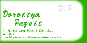 dorottya pazsit business card