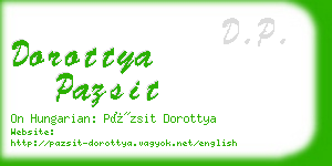 dorottya pazsit business card